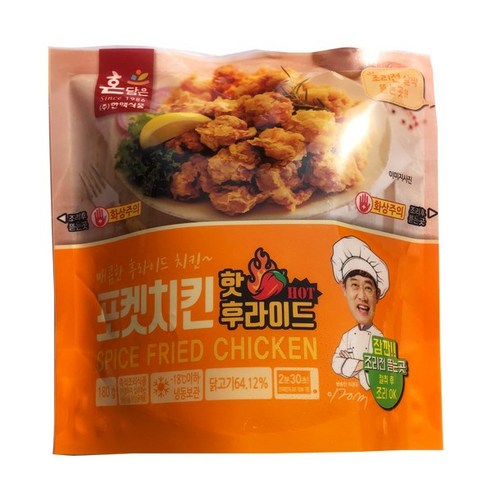 한맥 한입에 쏙 핫후라이드 포켓치킨 180gx4개, 180g, 4개