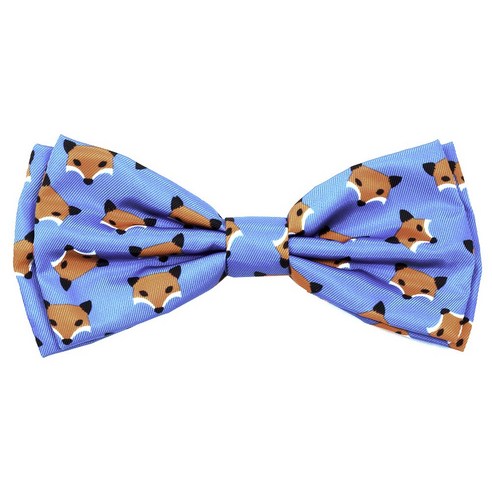 The Worthy Dog 폭시 애견 보우 타이 L(13.3 x 6.4cm), Blue + Orange, 1개