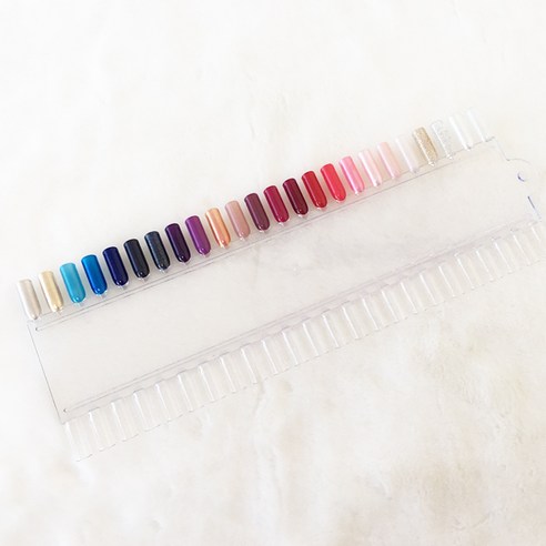 네일윈도우 48 칼라 차트판(투명_네추럴)_컬러차트판_네일샵_셀프네일, 1개, 투명