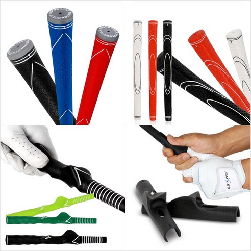 라운드형 골프 고무그립 모음, 06-칼라 퍼터그립_블랙