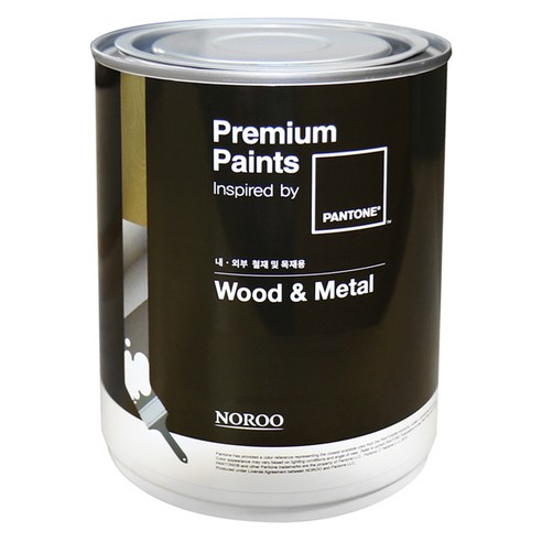 노루페인트 목재 철재용 팬톤 우드앤메탈 1L 반광, 17-1500 Steeple gray, 1개