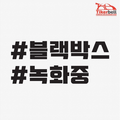 티커벨 블랙박스 녹화중  차량용 데칼스티커 TKBL-11, 오렌지, 1개