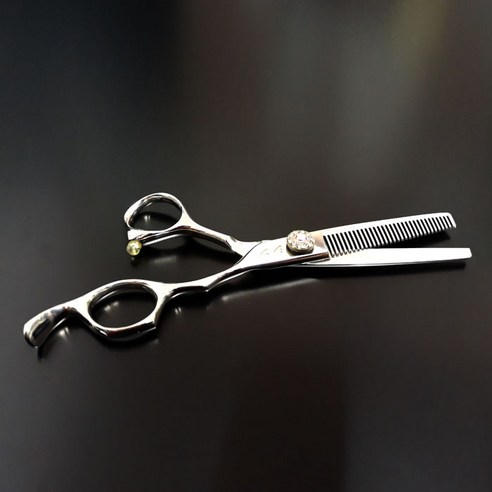 헤어815 고급 미용가위 컬렉션 커트가위 틴닝가위 미용실가위, 1개, 26 다이아몬드 30발 틴닝(5.5인치/블루)