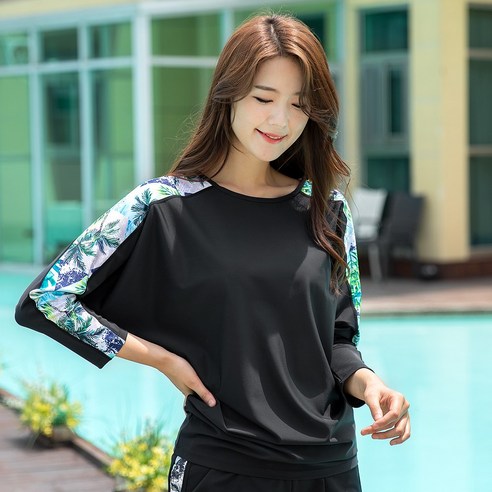 레이플러 여성용 가오리 래쉬가드 상의 RT214