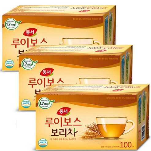 동서 루이보스 보리차 100T 총300T, 1.5g, 100개입, 3개