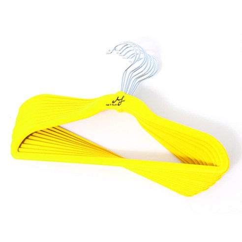 MF매직하우스 논슬립 옷걸이 고리회전형 아동용, 레몬, 10개입