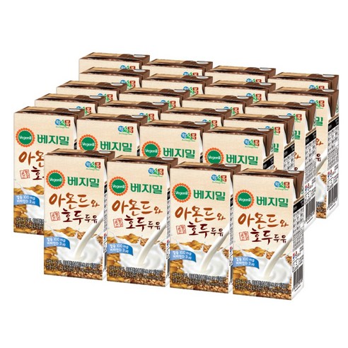 베지밀 아몬드와 호두 두유, 24개, 190ml
