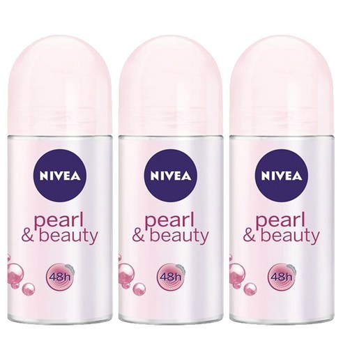 니베아 데오드란트 펄앤뷰티 롤온 50ml X 3개, 1개, 0.05l