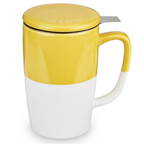 핑키업 딜리아 티 머그 & 인퓨저 찻잔, Yellow, 1개