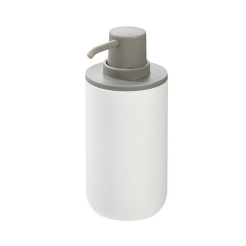 iDESIGN 케이드 솝 펌프 욕실 디스펜서, 1개, White + Gray
