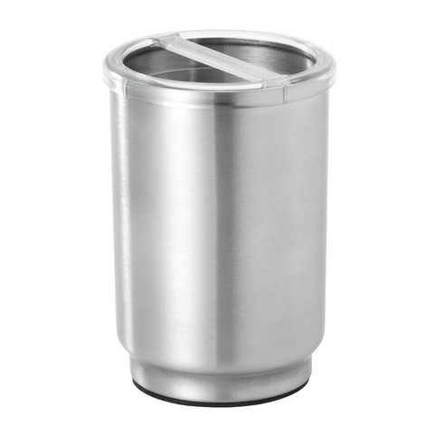 iDESIGN 오스틴 칫솔 홀더, 1개, Clear + Brushed Satin