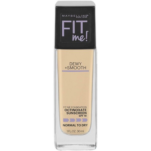메이블린 핏 미 파운데이션 듀이 + 스무스 옥티녹세이트 노멀 투 드라이 30ml, 1개, 105 Fair Ivory
