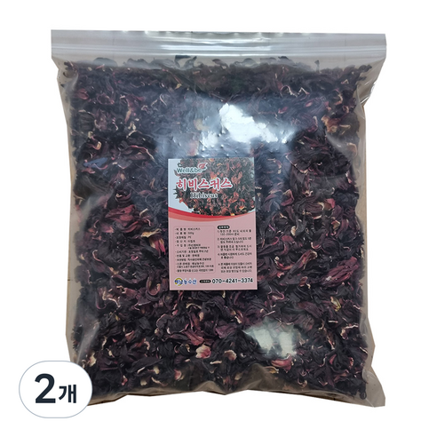 해남농수산 히비스커스 차 꽃차 꽃잎차, 1개입, 2개, 800g