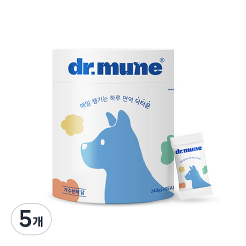 [썬더펫] 닥터뮨 오리진 가수분해원료 동충하초 면역영양제, 5개