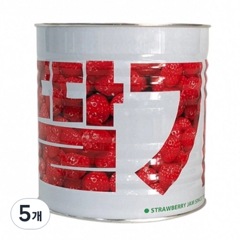 가림산업 업소용 대용량 딸기잼(캔), 3kg, 5개