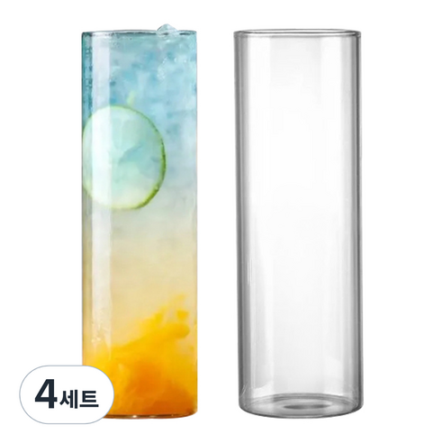 아케이바이 슬림 하이볼 글라스 2개입, 4세트
