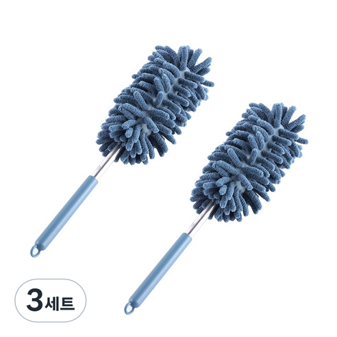 레디박스 먼지 황사 꽃가루 극세사 미니 먼지털이 2개입, 3세트, 블루