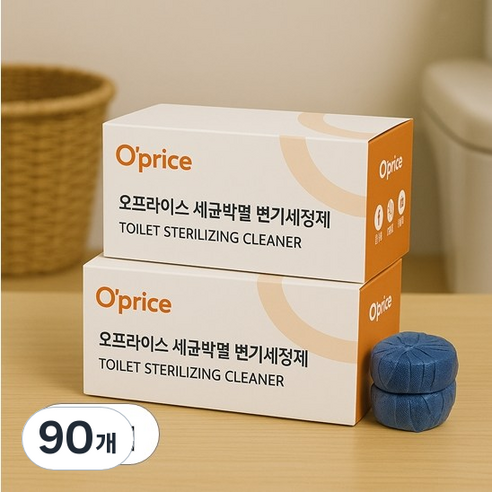 오프라이스 세균박멸 오래쓰는 30일용 변기세정제, 90개, 45g