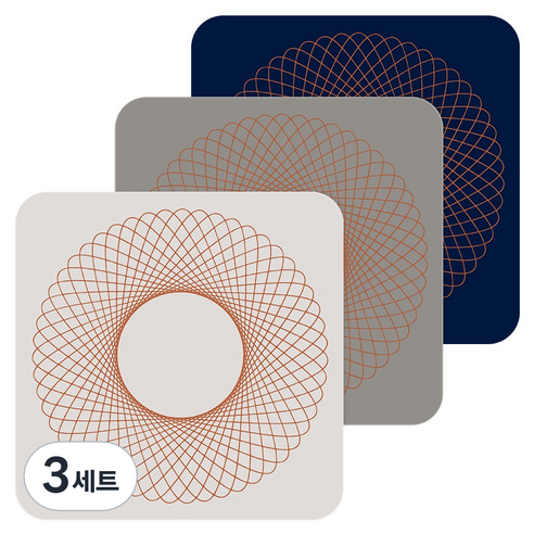 인덕션보호매트 스크래치 커버 패드 사각 실리콘 인덕션 받침 20cm, 3세트, 혼색