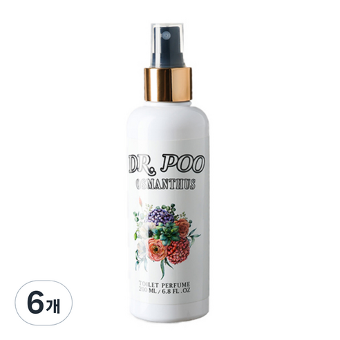 닥터푸 토일렛퍼퓸 화장실 탈취제 화장실 방향제, 오스만투스, 6개, 200ml