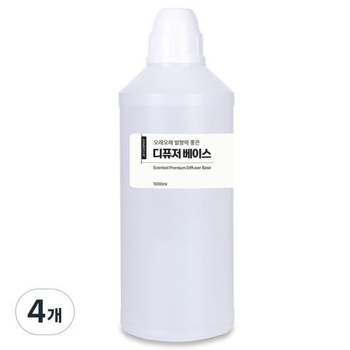 발향력 좋은 프리미엄 디퓨저 베이스, 디퓨저베이스향, 1L, 4개