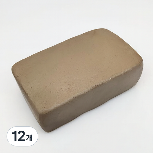숲인더시티 공예 유점토 소프트 500g, 러프 테라클레이, 12개