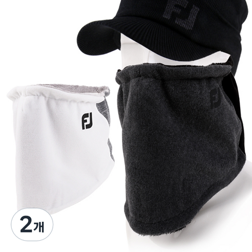[FOOTJOY] 풋조이 정품 남여공용 2024년형 방한 골프 넥워머, 화이트, 2개