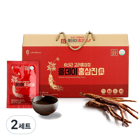 한국삼 6년근 고려홍삼정 올데이 홍삼진 30포, 1.5L, 2개 - 홍삼/인삼 | 쿠팡