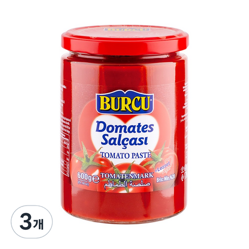 브루저 토마토 페이스트, 3개, 600g
