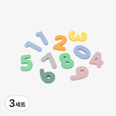 쏠앤샘 파스텔 알파벳 한글 숫자 원목 자석 블럭 유아 아동 어린이 교구, 3세트