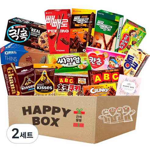 으쓱몰 초코 과자 초콜릿 선물 15종 세트 어린이날 어린이집 교회 학원 간식 선물, 2세트, 15종 2호