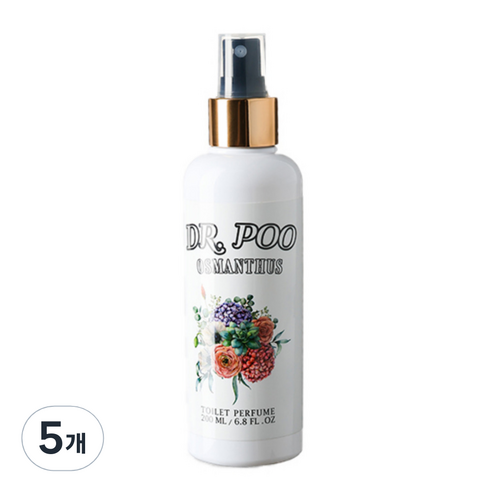 닥터푸 토일렛퍼퓸 화장실 탈취제 화장실 방향제, 오스만투스, 5개, 200ml
