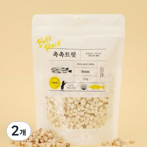 촉촉트릿 초미니트릿 고양이 동결건조 간식, 북어, 120g, 2개