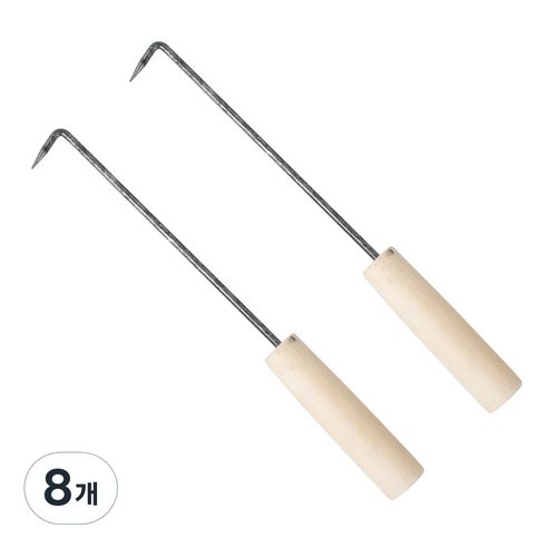 카시안 비닐 갈고리(마늘손) 중(30cm) KA 다용도 갈쿠리 갈퀴, 8개