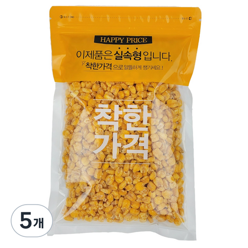 바삭바삭한 하모니콘 논두렁 밭두렁 옥수수콘 옥돌콘 스낵 안주, 400g, 5개