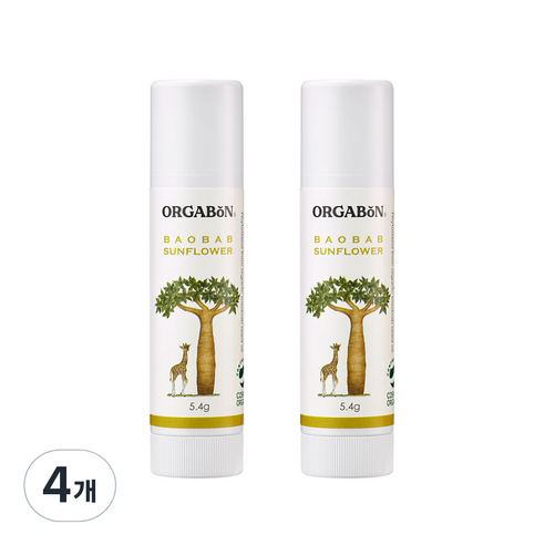오가본 씨앗품은 촉촉 립밤, 4개, 5.4g