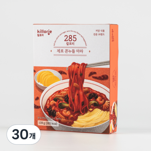 저칼로리 저당 제로콘누들 다이어트 마라 라면, 30개