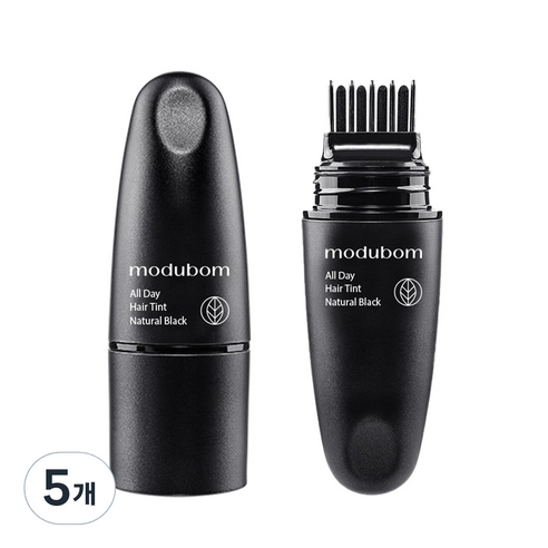 모두봄 올데이 새치커버 헤어틴트 7g, 5개, 내추럴 블랙