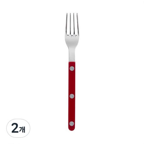 사브르 비스트로 샤이니 케이크포크 16cm, 버건디, 2개