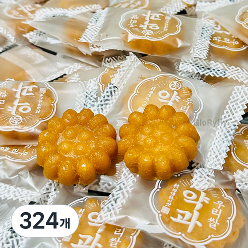 GloRyHy 한국 전통 과자 우리쌀로 만든 간식, 324개, 9g