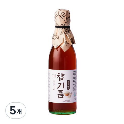 류명가 참기름, 5개, 300ml