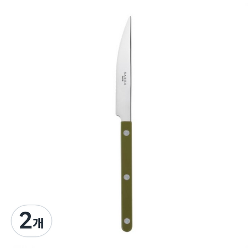 사브르 비스트로 샤이니 식기 커트러리 디너나이프, 펀그린, 2개