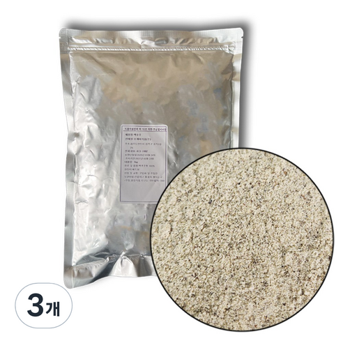 백후추 대용량 화이트페퍼, 3개, 1kg