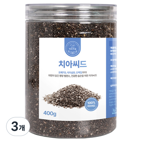 프리미엄 치아씨드, 3개, 400g