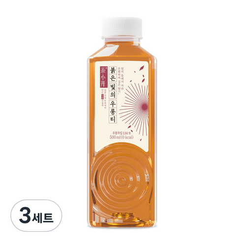 붉은빛의 우롱티, 3세트, 6개입, 500ml