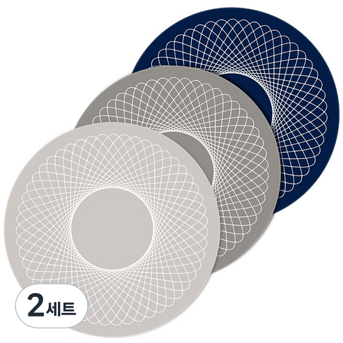 인덕션보호매트 스크래치 커버 패드 원형 실리콘 인덕션 받침 20cm, 2세트, 화이트 라인