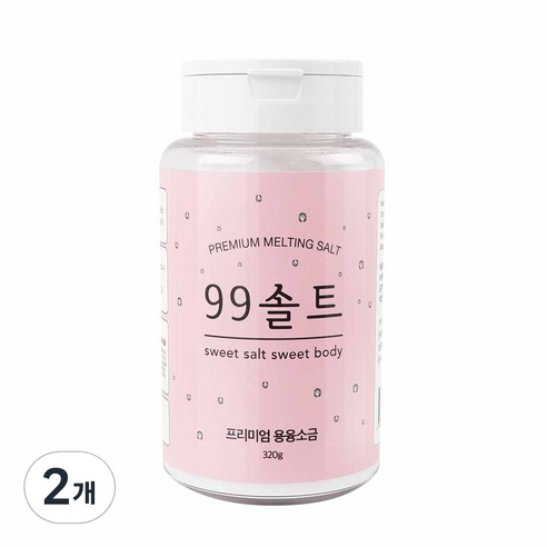 [구구솔트] 미세플라스틱 걱정없는 천연 용융소금 조리용, 320g, 2개