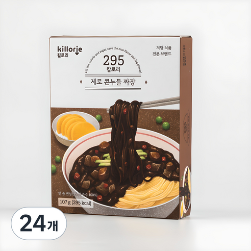 저칼로리 저당 제로콘누들 다이어트 짜장 라면, 24개