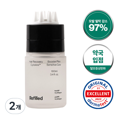 리필드 사이토카인 탈모증상완화 헤어토닉 부스터 세범케어 헤어앰플, 100ml, 2개