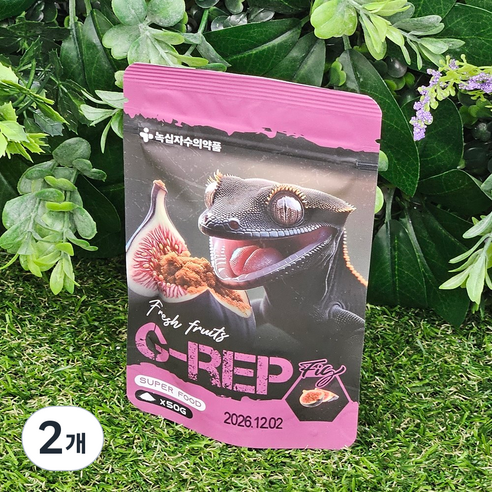 녹십자 지렙 슈퍼푸드 크레 사료 무화과 도마뱀 먹이, 2개, 50g